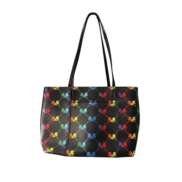 Karl Langerfeld Paris Maybelle Leather Monogram Tote Multicolor MSRP $228 EUC - Picture 1 of 9